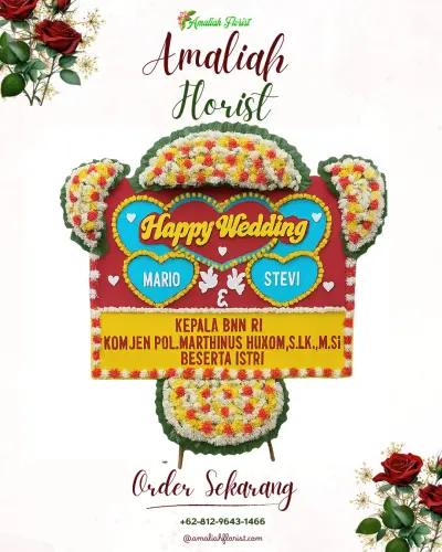 Karangan Papan Bunga Pernikahan di Huta Lombang